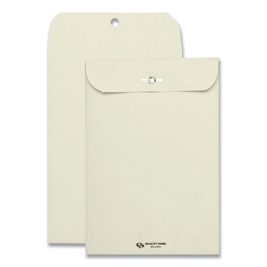 Picture of Clasp Envelope, 28 lb Bond Weight Kraft, #63, Square Flap, Clasp/Gummed Closure, 6.5 x 9.5, Executive Gray, 100/Box