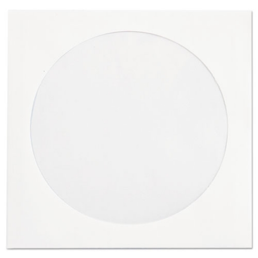Picture of CD/DVD Sleeves, 1 Disc Capacity, White, 250/Box