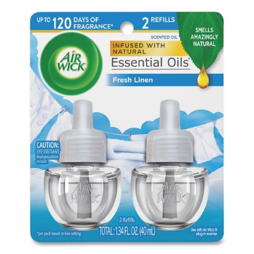 Picture of Scented Oil Twin Refill, Fresh Linen, 0.67 Oz, 2/pack, 6/carton