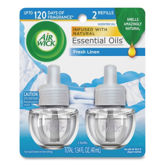 Picture of Scented Oil Twin Refill, Fresh Linen, 0.67 Oz, 2/pack, 6/carton