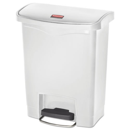 Picture of Streamline Resin Step-On Container, Front Step Style, 8 gal, Polyethylene, White