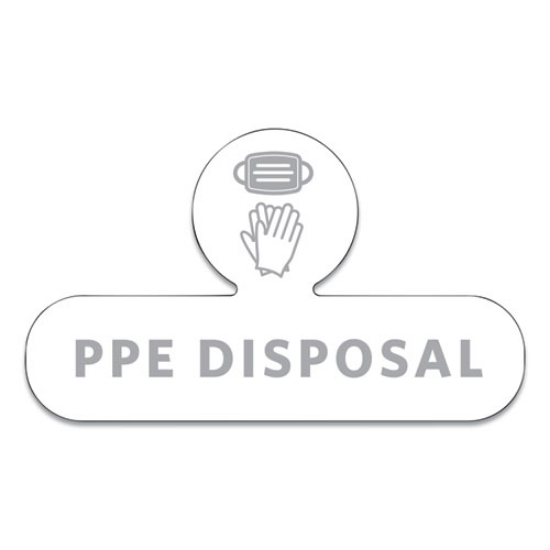 Picture of Medical Decal, Ppe Disposal, 9.5 X 5.6, White