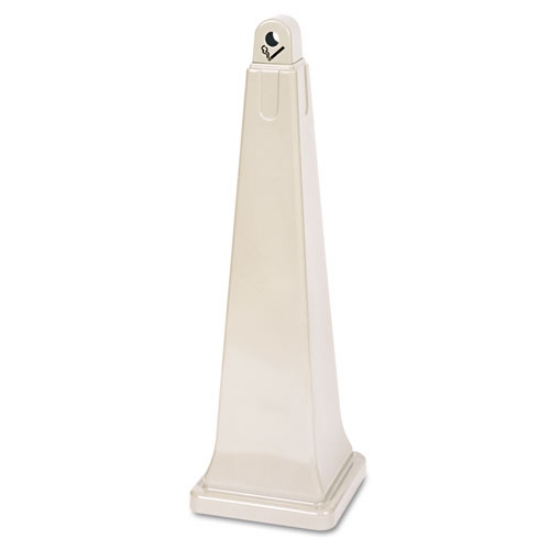 Picture of GROUNDSKEEPER CIGARETTE WASTE COLLECTOR, PYRAMID, 1 GAL, 12.25 X 39.75, BEIGE