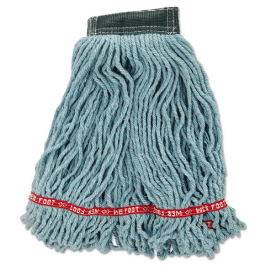 Picture of Web Foot Wet Mop Head, Shrinkless, Cotton/synthetic, Green, Medium, 6/carton