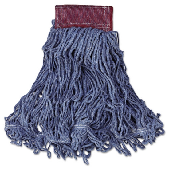 Picture of Super Stitch Blend Mop Head, Large, Cotton/synthetic, Blue