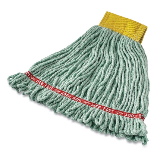 Picture of Web Foot Blend Shrinkless Mop Head, Cotton/synthetic, Small, Green, 6/carton