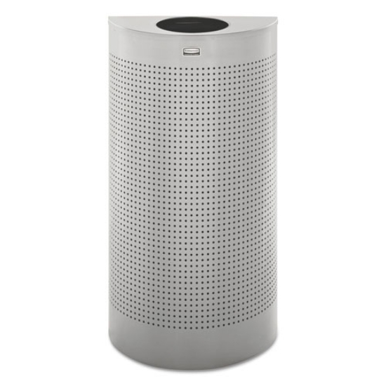 Picture of Designer Line Silhouettes Waste Receptacle, 12 gal, Steel, Silver Metallic