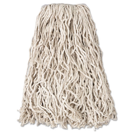 Picture of Economy Cut-End Cotton Wet Mop Head, 20oz, 1" Band, White, 12/carton