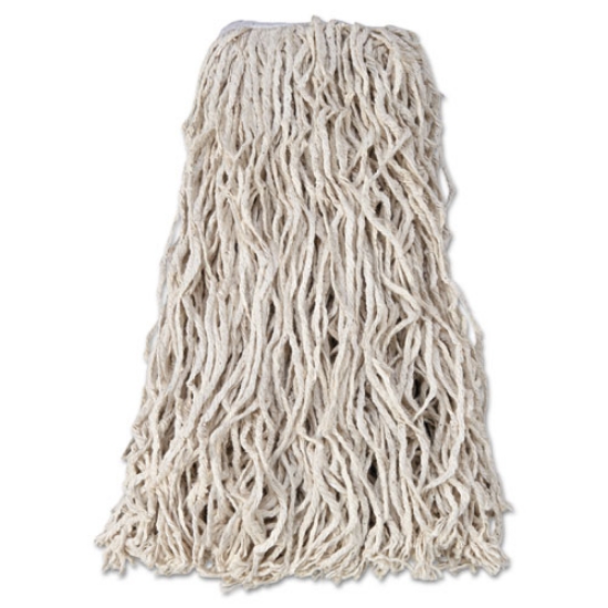 Picture of Economy Cut-End Cotton Wet Mop Head, 24oz, 1" Band, White, 12/carton