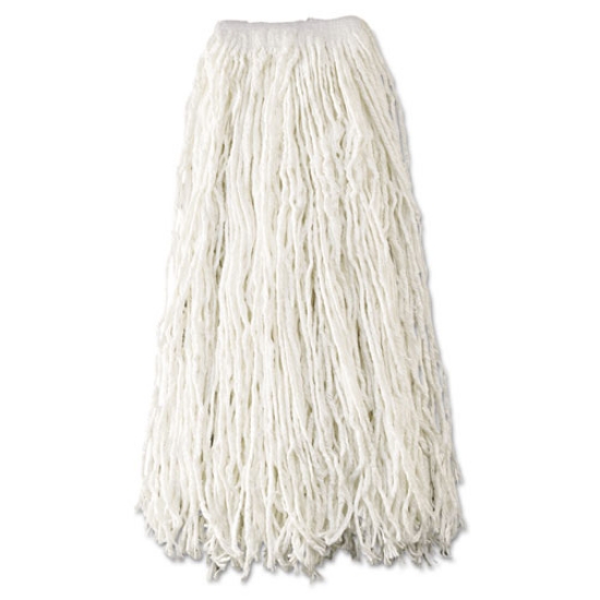 Picture of Economy Cut-End Rayon Mop Head, 24oz, 1" Band, White, 12/carton