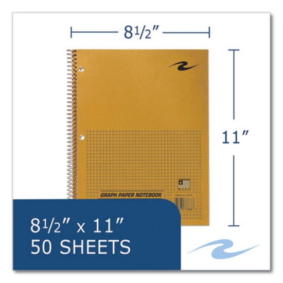 Picture of Lab and Science Wirebound Notebook, Quadrille Rule (4 sq/in), Brown Cover, (50) 8.5 x 11 Sheets, 24/CT, Ships in 4-6 Bus Days