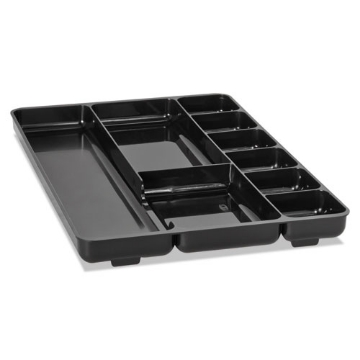 Picture of Regeneration Nine-Section Drawer Organizer, 14 X 9.13 X 1.13, Plastic, Black
