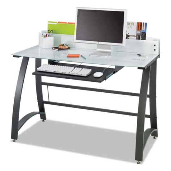 Picture of Xpressions 47" Computer Desk, 47" X 23" X 37", Frosted/black