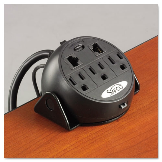 Picture of POWER MODULE, 3 OUTLETS, 2 RJ-45 PORTS, 8 FT CORD, BLACK