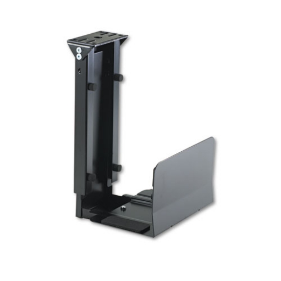 Picture of ERGO-COMFORT FIXED-MOUNT UNDER DESK CPU HOLDER, SUPPORTS 60 LB, 7W X 9.5D X 14H, BLACK