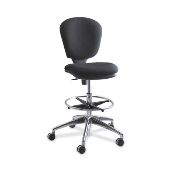 Picture of Metro Collection Extended-Height Chair, Supports Up To 250 Lb, 23" To 33" Seat Height, Black Seat/back, Chrome Base