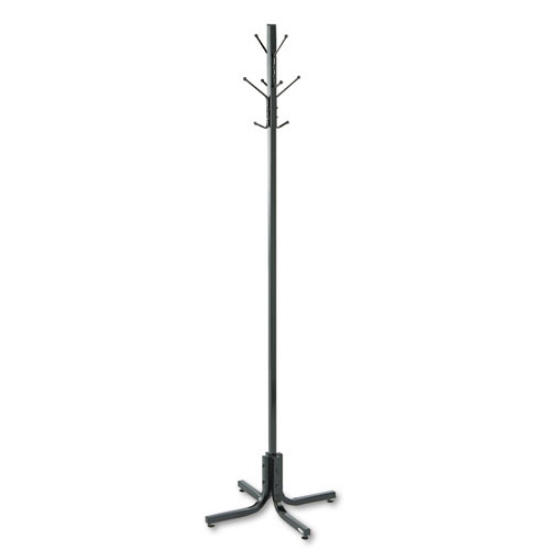 Picture of Metal Costumer, Four Ball-Tipped Double-Hooks, 21w X 21d X 70h, Black