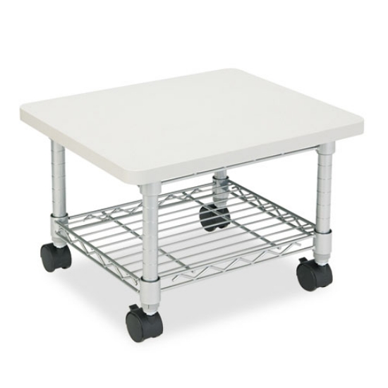 Picture of Underdesk Printer/Fax Stand, Engineered Wood, 2 Shelves, 19" x 16" x 13.5", Gray