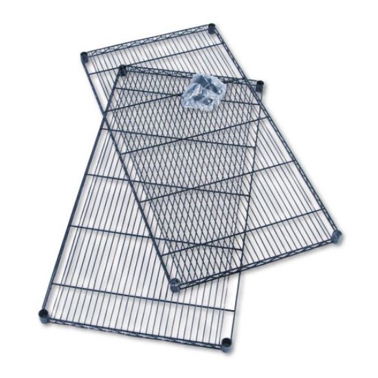 Picture of Industrial Wire Shelving Extra Shelf Pack, 48w X 24d, Black, 2/carton