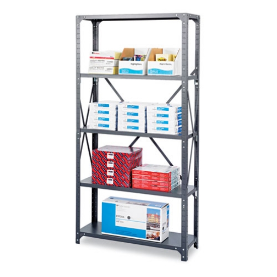 Picture of Commercial Steel Shelving Unit, Five-Shelf, 36w X 12d X 75h, Dark Gray