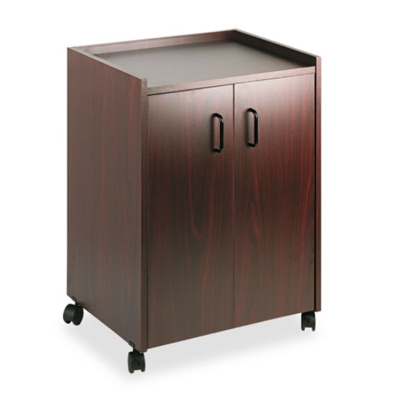 Picture of Mobile Refreshment Center, Engineered Wood, 3 Shelves, 23" x 18" x 31", Mahogany