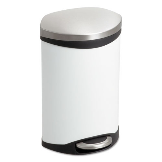 Picture of Step-On Medical Receptacle, 3 gal, Steel, White