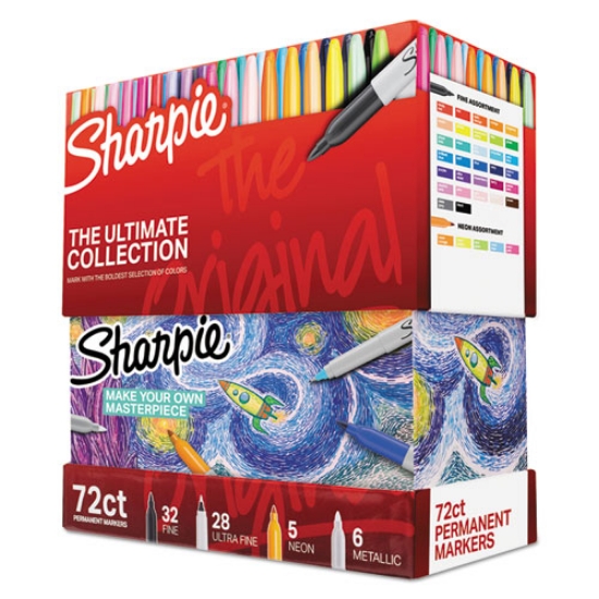 Picture of Permanent Markers Ultimate Collection Value Pack, Assorted Bullet Tips, Assorted Colors, 72/set