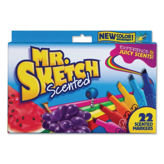 Picture of Scented Watercolor Marker, Broad Chisel Tip, Assorted Colors, 22/pack