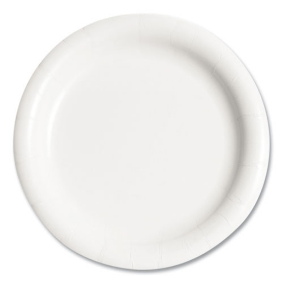 Picture of Bare Eco-Forward Clay-Coated Mediumweight Paper Plate, ProPlanet Seal, 9" dia, White, 125/Pack, 4 Packs/Carton