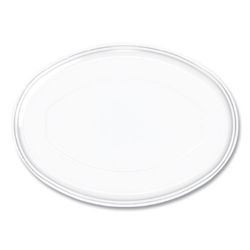 Picture of Bare Eco-Forward Sugarcane Dinnerware Lid for Burrito Bowls, 6.8 x 9.5 x 1.4, Clear, 300/Carton