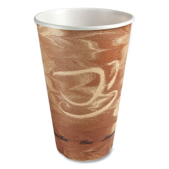 Picture of Trophy Plus Dual Temperature Insulated Cups in Mistique Design, 16 oz, Brown, 750/Carton