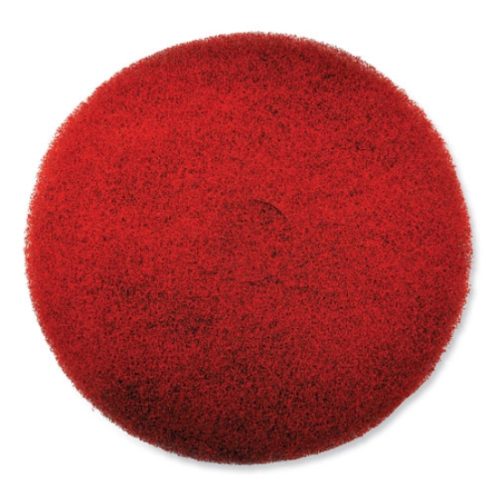 Picture of EZ CARE Heavy Duty Scrub Pad, 20" Diameter, Red/Gray, 5/Carton