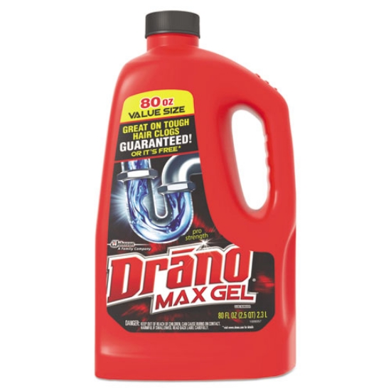 Picture of Max Gel Clog Remover, Bleach Scent, 80 Oz Bottle, 6/carton