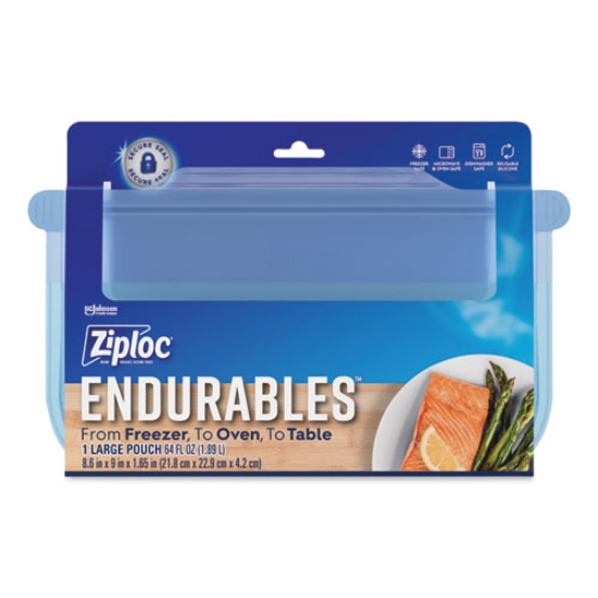 Picture of Endurables Silicone Pouches, 8 Cups, 8.6 x 9, Clear, 7/Carton