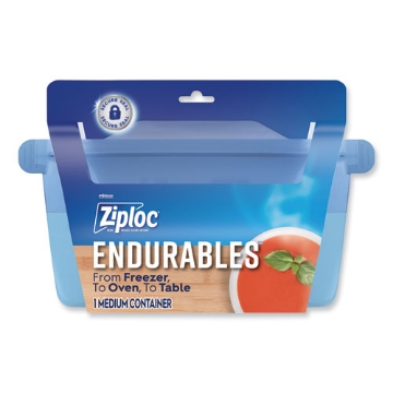 Picture of Endurables Resusable Silicone Container, 4 Cups,  5.4 x 4.5 x 8.4, Clear, 4/Carton
