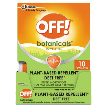 Picture of Botanicals Insect Repellant, Box, 10 Wipes/pack, 8 Packs/carton