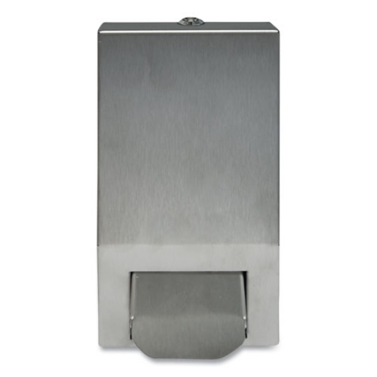 Picture of manual skincare dispenser, 1 l, 5.1 x 4.6 x 9.3, silver
