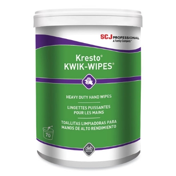 Picture of Kresto Kwik-Wipes, Cloth, 1-Ply, 7.9 X 5.7, Citrus, White, 70/pack, 6 Packs/carton