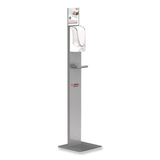 Picture of touch-free dispenser stand, 19.29 x 19.2 x 27.9, silver