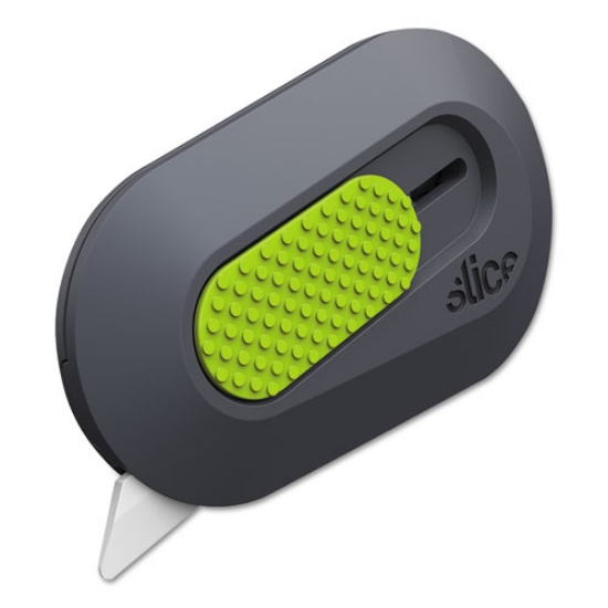 Picture of Mini Cutters, Replaceable Double-Sided 1.29" Ceramic Zirconium Oxide Blade, 2.5" Nylon Handle, Gray/Green