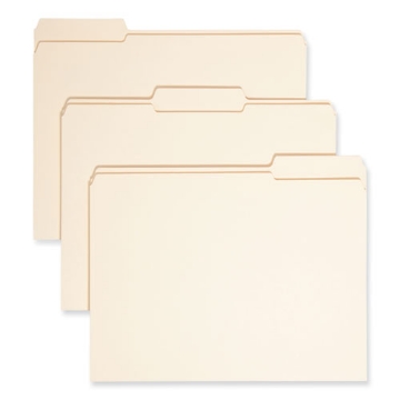 Picture of Expandable Heavyweight File Folders, 1/3-Cut Tabs: Assorted, Letter Size, 1.5" Expansion, Manila, 50/Box