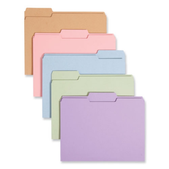Picture of Colored File Folders, 1/3-Cut Tabs: Assorted, Letter Size, 0.75" Expansion, Assorted Colors, 100/Box