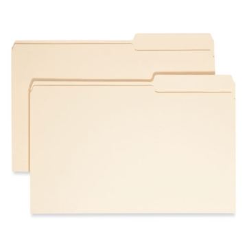 Picture of Manila Guide Height Systems File Folders, 2/5-Cut Tabs: Right of Center, Legal Size, 0.75" Expansion, Manila, 100/Box