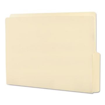 Picture of Heavyweight Manila End Tab Folders, 9" High Front, 1/2-Cut Tabs: Bottom, Letter Size, 0.75" Expansion, Manila, 100/Box