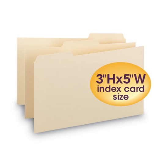 Picture of Manila Card Guides, 1/3-Cut Top Tab, Blank, 3 X 5, Manila, 100/box
