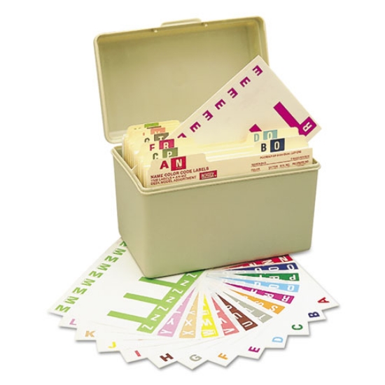 Picture of Alphaz Color-Coded Labels Starter Set, A-Z, 1.16 X 3.13, Assorted, 5/sheet, 300 Sheets/box