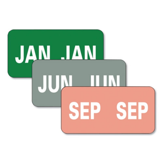 Picture of Monthly End Tab File Folder Labels, Jan-Dec, 0.5 X 1, Assorted, 25/sheet, 120 Sheets/box