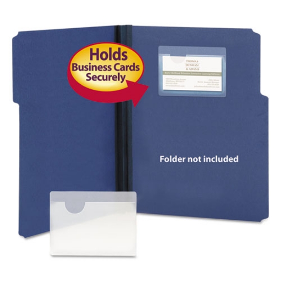 Picture of Self-Adhesive Poly Pockets, Top Load, 4.06 x 3, Clear, 100/Box