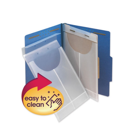 Picture of Two-Hole Letter/legal Poly Expanding Jackets, 2-Hole Punched, Letter/legal Size, Clear, 24/box