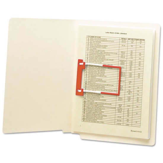 Picture of U-Clip Bonded Fasteners, 2" Capacity, 2.75" Center To Center, Red/white, 100/box